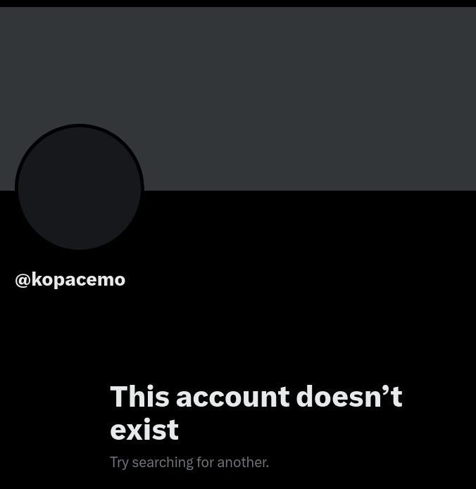 tviter profil kopacemo pobrisan