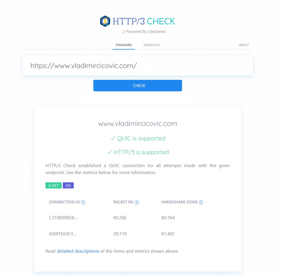test web servera