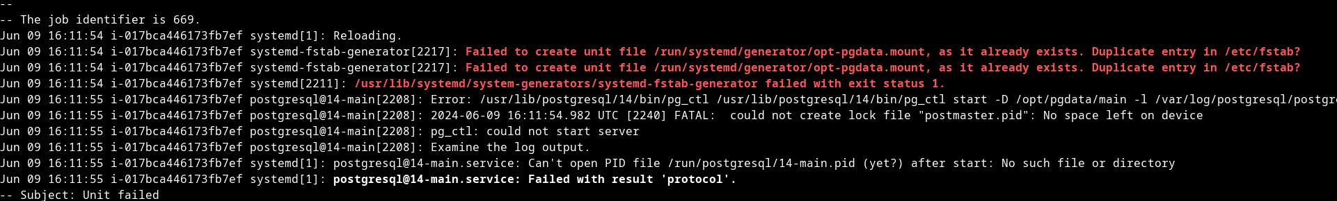 Postgress issue